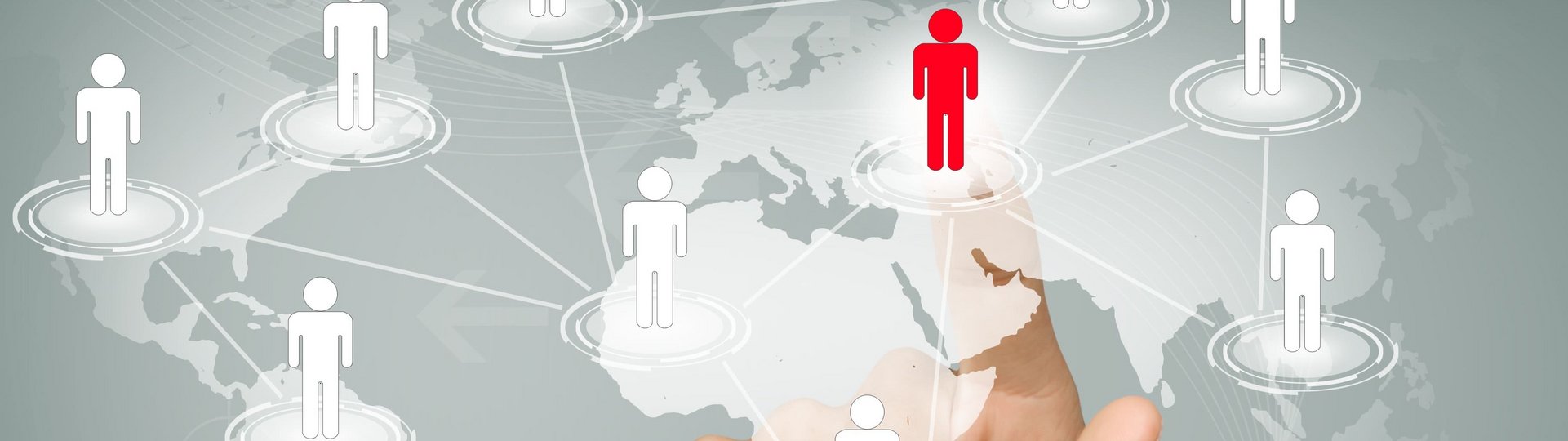 durch Striche verbunde Männchen