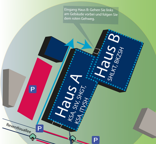 gezoomter Lageplan Haus B